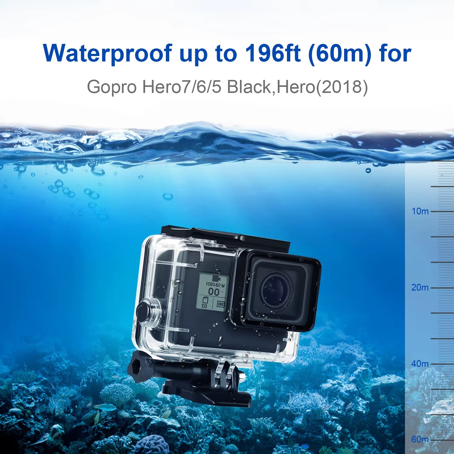 Hero 5 6 7 Black Waterproof Housing Case Underwater Driving for Go Pro 5 6 Protective Dive Cover Action Camera Accessoris