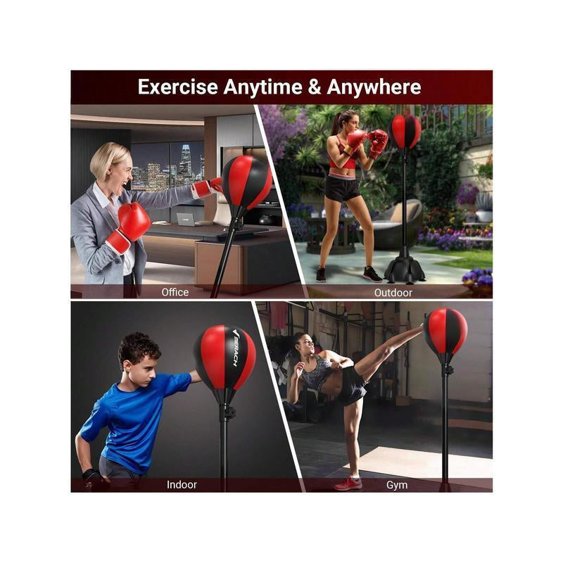 Punching Bag with Stand, Boxing Bag Height Adjustable - Speed Bag for Training, Boxing Equipment, Stress Relief & Fitness