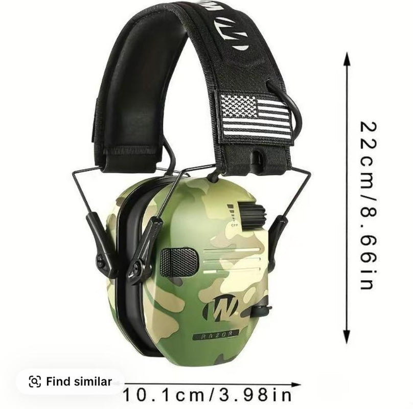Electronic Hearing Protector, Noisereduction Earmuffs, Head Mounted Wired Earmuffshearing Protection-Earphone for Shooting, Hunting,Outdoor Activities,Halloween Gifts, Christmas Gifts.