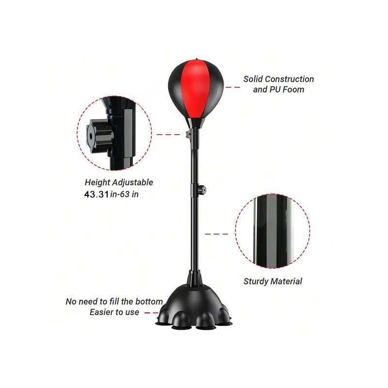 Punching Bag with Stand, Boxing Bag Height Adjustable - Speed Bag for Training, Boxing Equipment, Stress Relief & Fitness