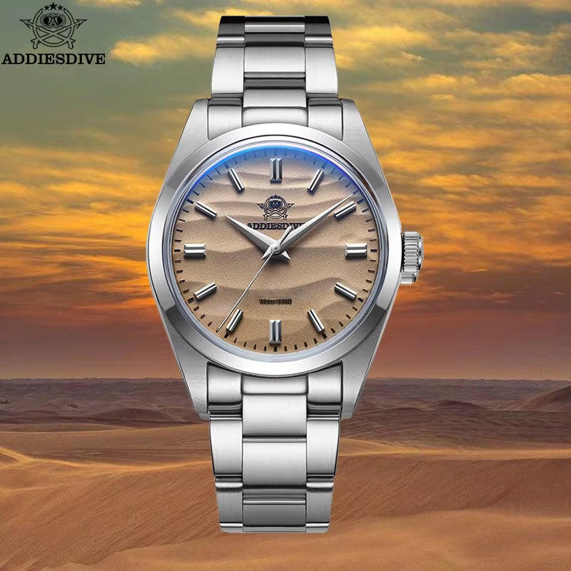 Hot Sale AD2030 Quartz Watch Simple 10Bar Steel Dive Wristwatch Bubble Mirror Pot Cover Glass Sports 36Mm Men Watches