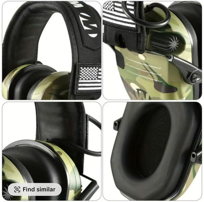 Electronic Hearing Protector, Noisereduction Earmuffs, Head Mounted Wired Earmuffshearing Protection-Earphone for Shooting, Hunting,Outdoor Activities,Halloween Gifts, Christmas Gifts.
