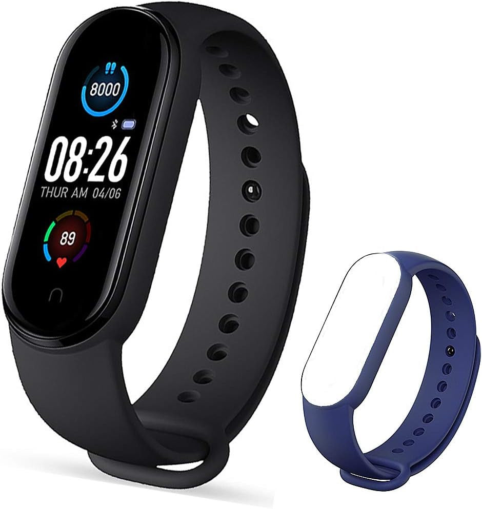 Fitness Tracker Heart Rate Monitor Pedometer Sleep Monitor with a Watch Band Replacement Fitness Watch (Black)