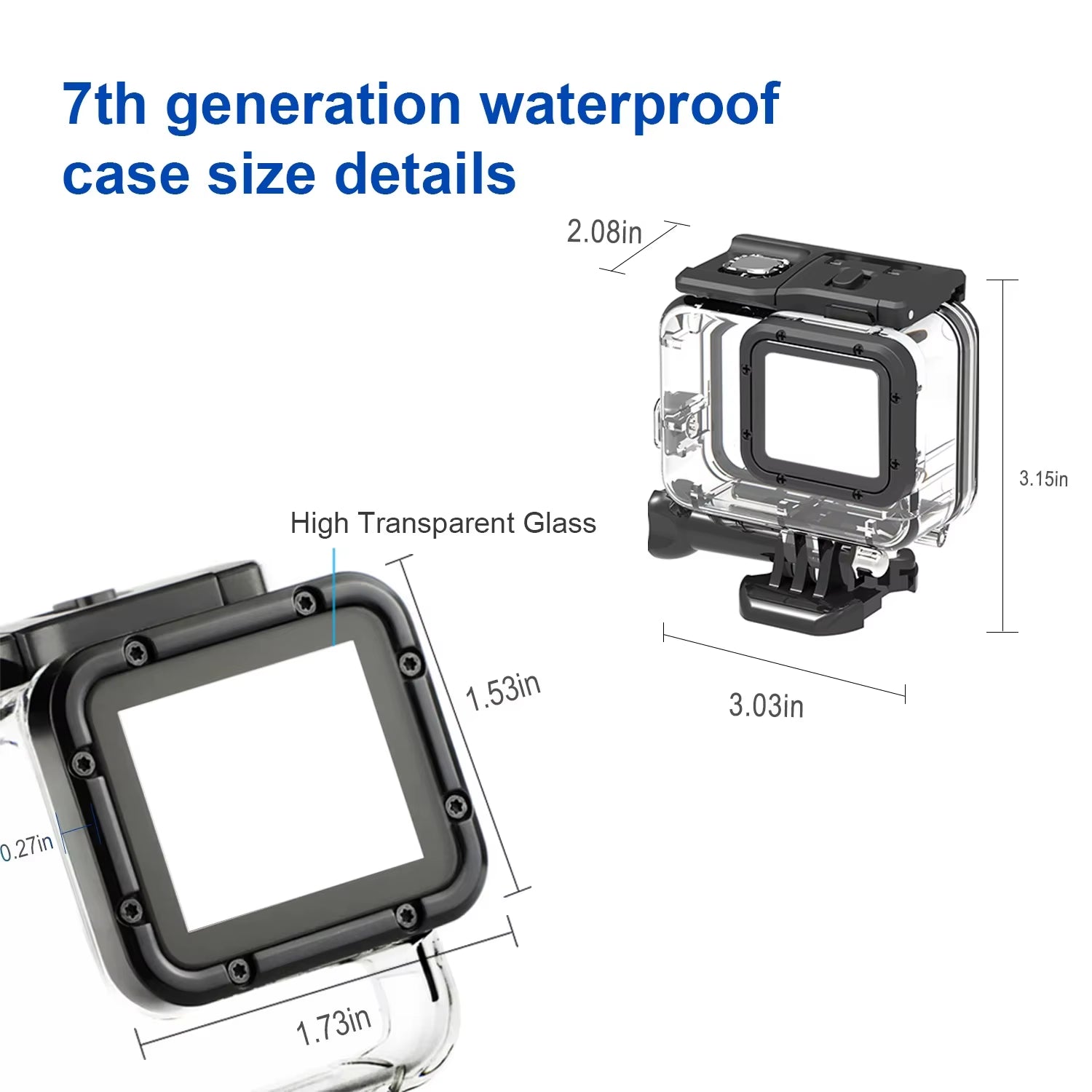 Hero 5 6 7 Black Waterproof Housing Case Underwater Driving for Go Pro 5 6 Protective Dive Cover Action Camera Accessoris