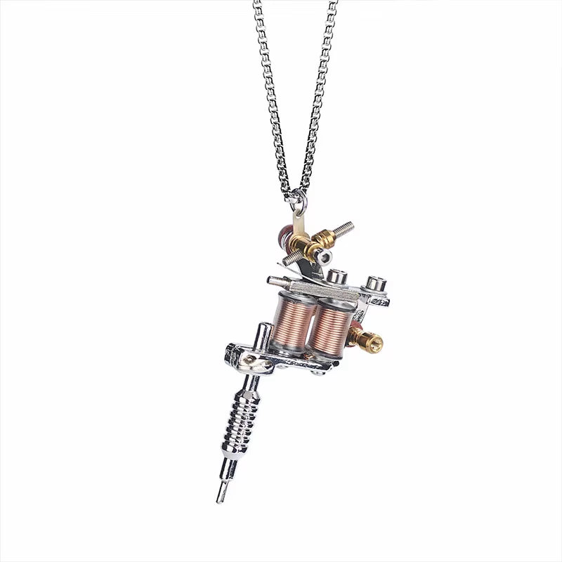 Barbell Necklace Male Necklace Stainless Steel Mens Couple Pendants Fitness Sports Man Accesories Jewelry for Neck