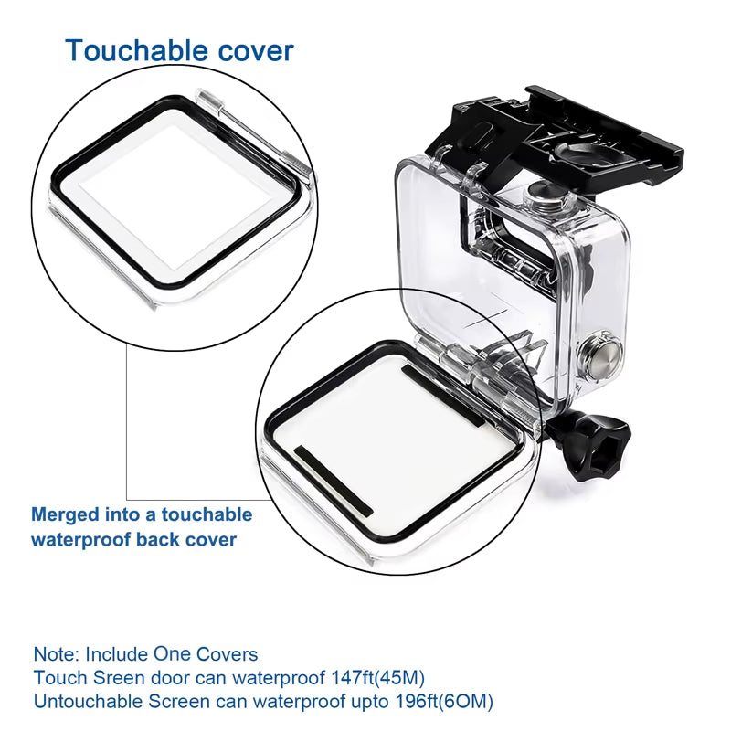 Hero 5 6 7 Black Waterproof Housing Case Underwater Driving for Go Pro 5 6 Protective Dive Cover Action Camera Accessoris