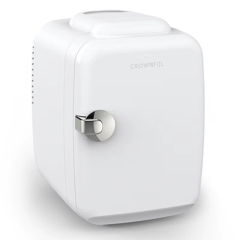 4L Dual Voltage Mini Fridge for Beauty and Skincare - AC/DC Heated and Cooling Car Refrigerator