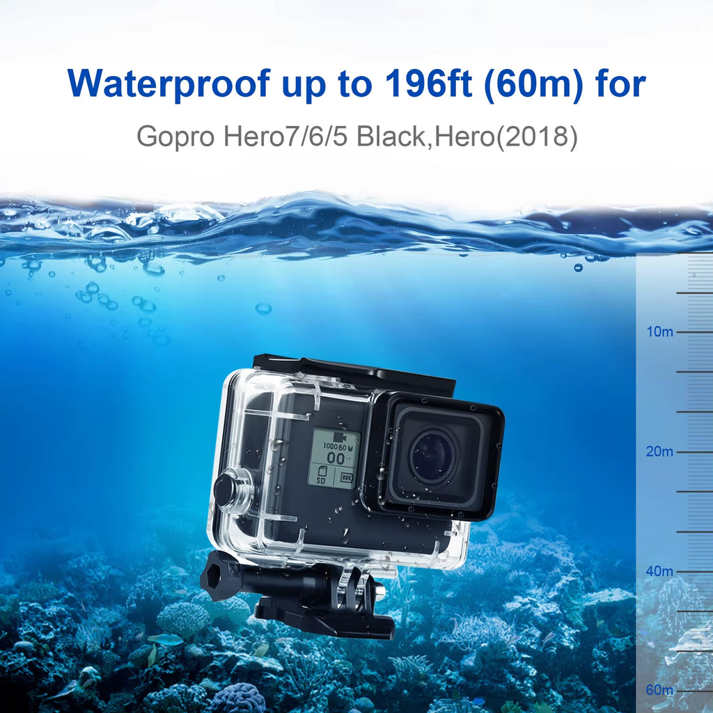 Hero 5 6 7 Black Waterproof Housing Case Underwater Driving for Go Pro 5 6 Protective Dive Cover Action Camera Accessoris