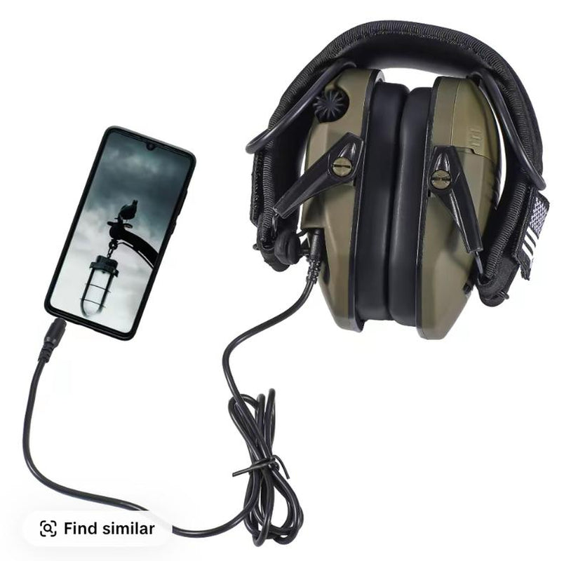 Electronic Hearing Protector, Noisereduction Earmuffs, Head Mounted Wired Earmuffshearing Protection-Earphone for Shooting, Hunting,Outdoor Activities,Halloween Gifts, Christmas Gifts.
