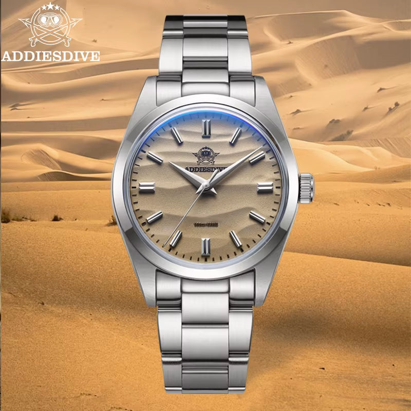 Hot Sale AD2030 Quartz Watch Simple 10Bar Steel Dive Wristwatch Bubble Mirror Pot Cover Glass Sports 36Mm Men Watches
