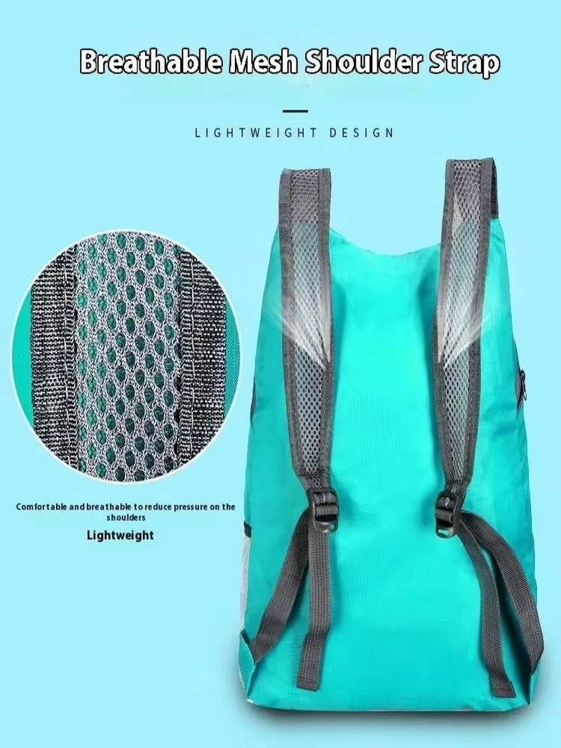 Ultralight Waterproof Folding Backpack for Men and Women - High-Volume Portable Daypack for Outdoor Sports and Travel