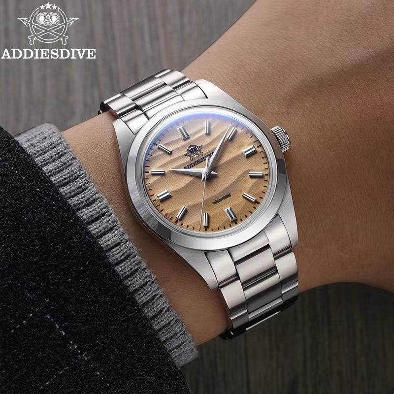Hot Sale AD2030 Quartz Watch Simple 10Bar Steel Dive Wristwatch Bubble Mirror Pot Cover Glass Sports 36Mm Men Watches